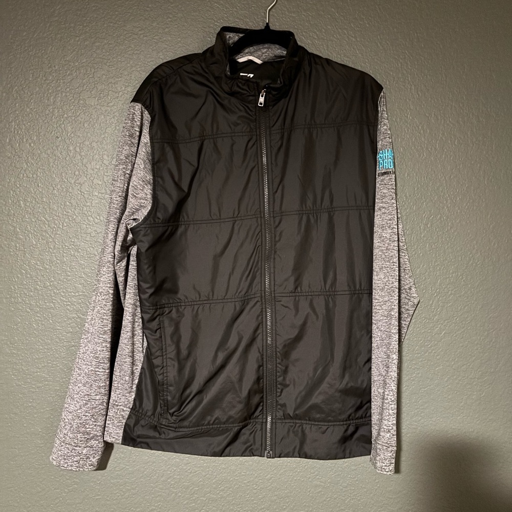 Men's Black and Gray Jacket - Shatterproof Stronger than Addiction